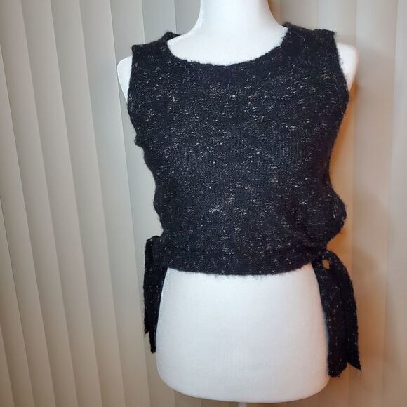 Max Studio black side tie crop sweater xs - Picture 11 of 12